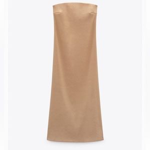 Zara Strapless Linen Dress
